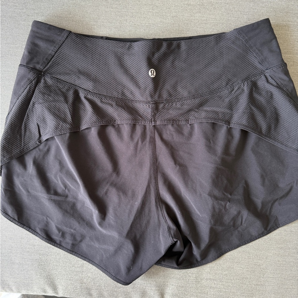 lululemon black high rise shorts